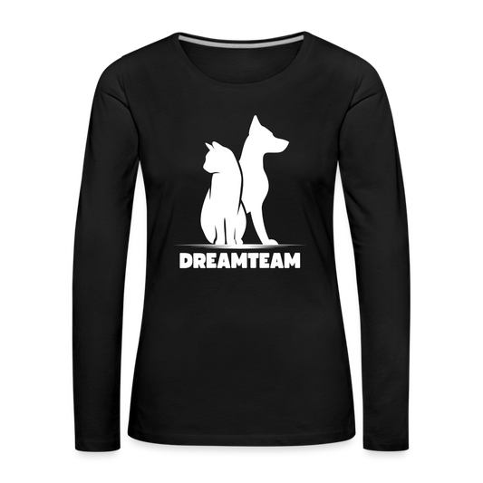 Frauen Premium Langarmshirt - Dreamteam II - Schwarz