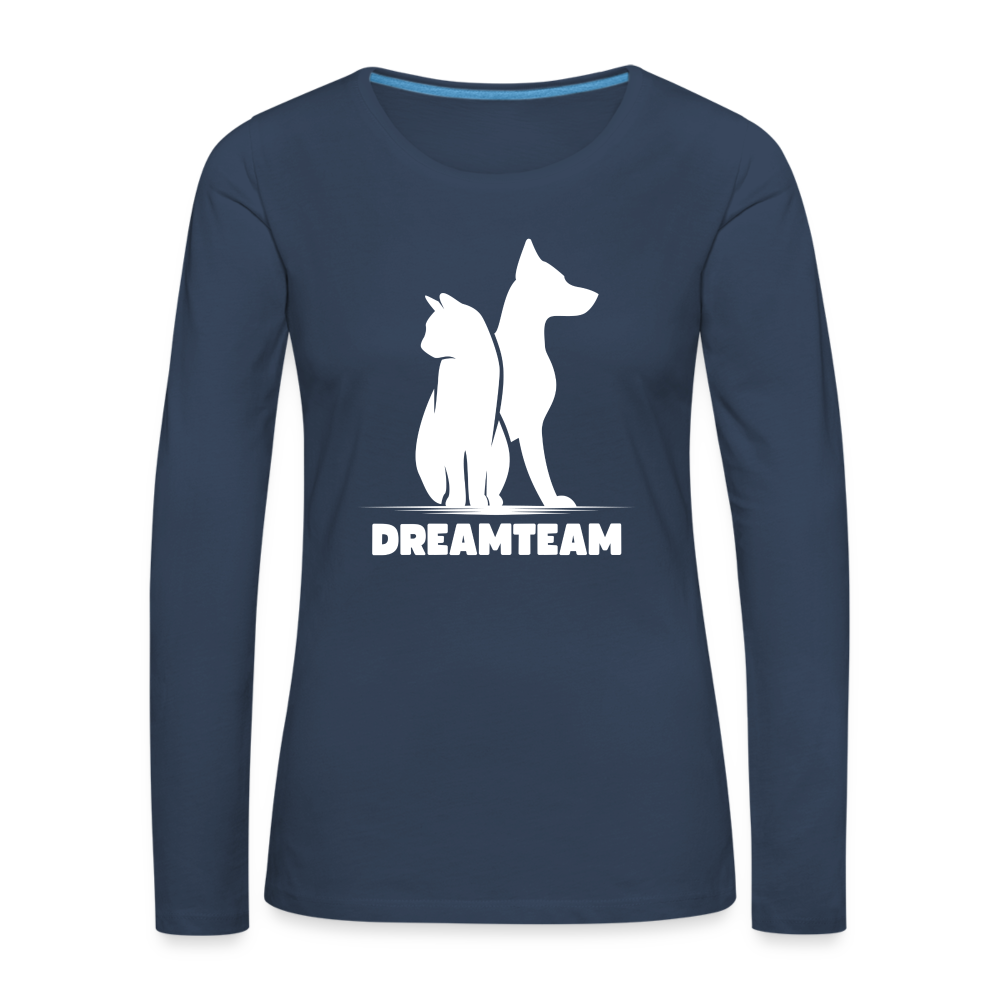 Frauen Premium Langarmshirt - Dreamteam II - Navy