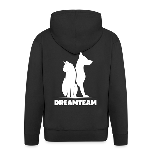 Männer Premium Kapuzenjacke - Dreamteam II - Schwarz