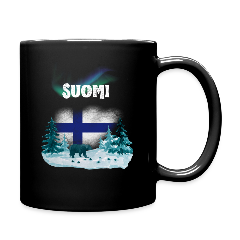 Tasse einfarbig - Suomi Bär - Schwarz