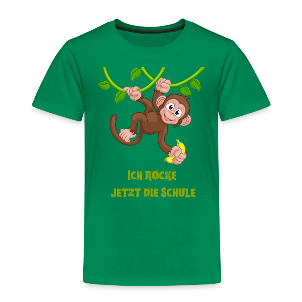 Kinder Premium T-Shirt - Rocke die Schule Affe - Kelly Green