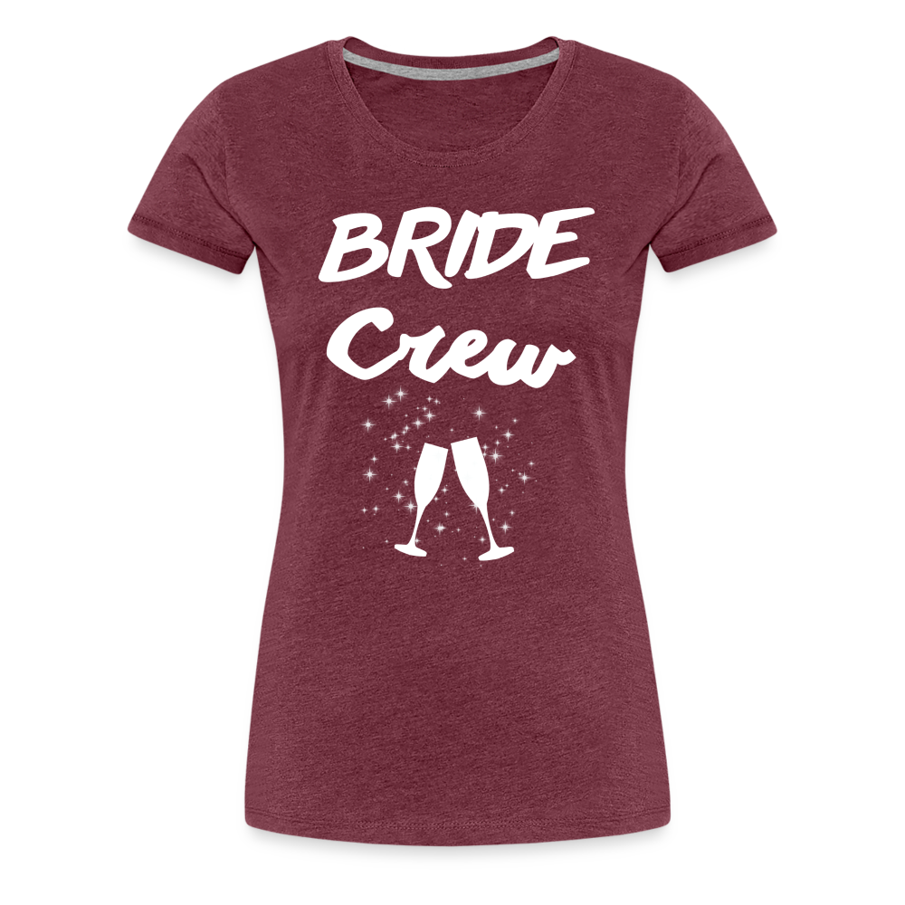 Frauen Premium T-Shirt - Bride Crew 2024 - Bordeauxrot meliert