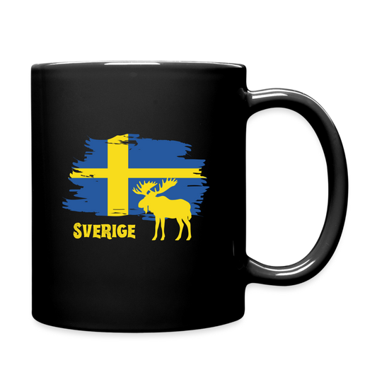 Tasse einfarbig - Sverige Elch (gelb) - Schwarz