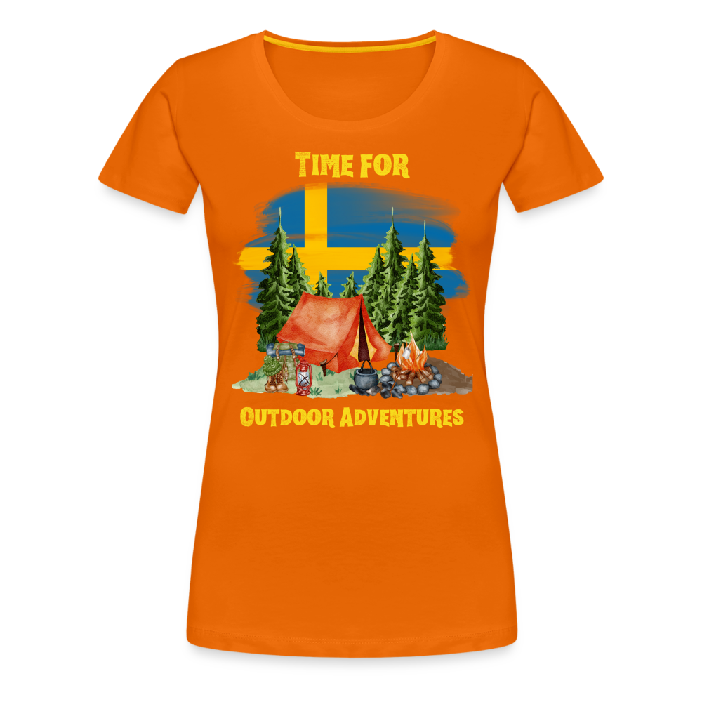 Frauen Premium T-Shirt - Outdoor Adventures Schweden - Orange