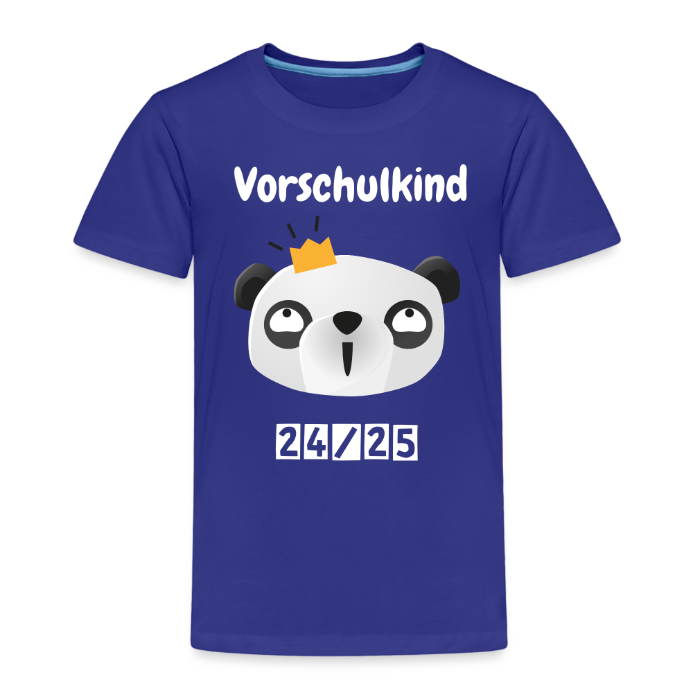 Kinder Premium T-Shirt - Vorschulkind Panda 24/25 - Königsblau