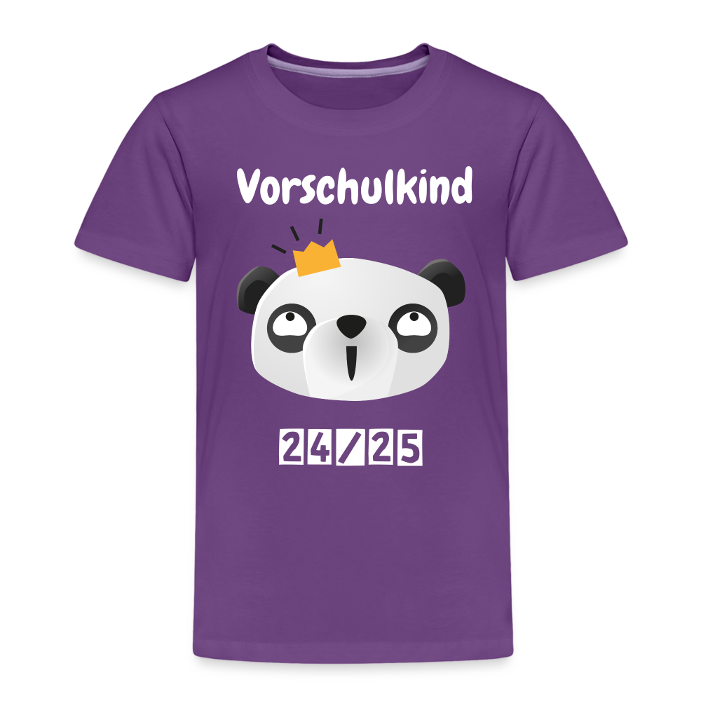 Kinder Premium T-Shirt - Vorschulkind Panda 24/25 - Lila