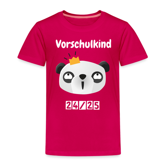 Kinder Premium T-Shirt - Vorschulkind Panda 24/25 - dunkles Pink