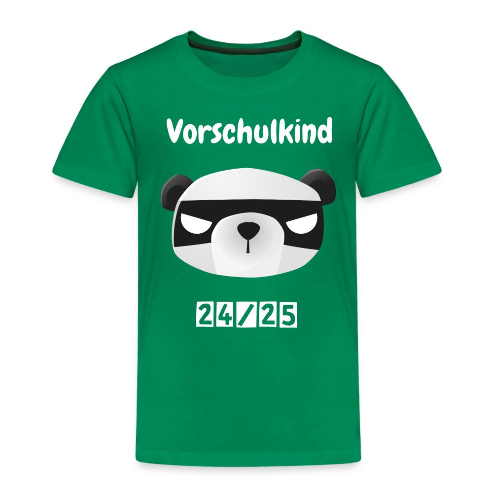 Kinder Premium T-Shirt - Vorschulkind Panda Ninja 24/25 - Kelly Green