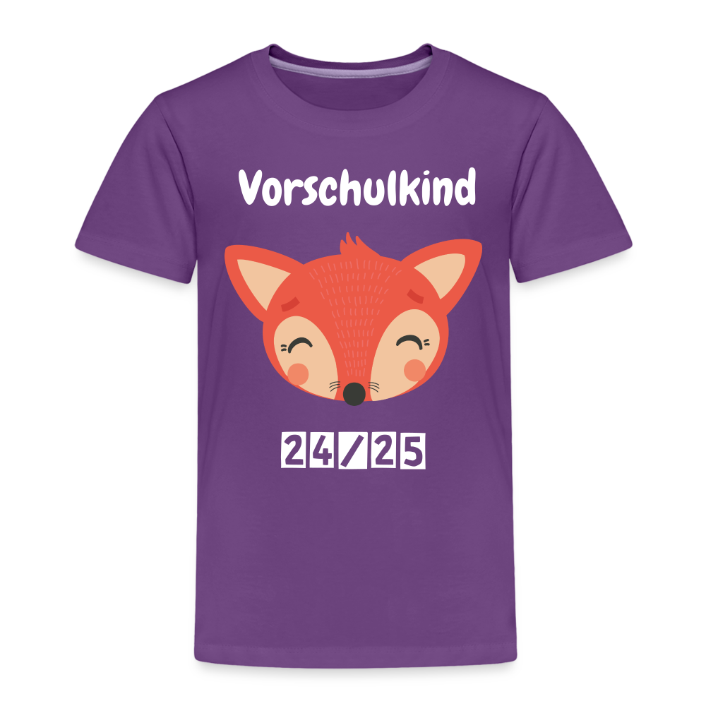 Kinder Premium T-Shirt - Vorschulkind Fuchs 24/25 - Lila