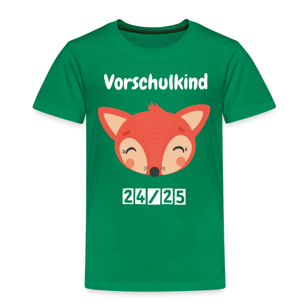 Kinder Premium T-Shirt - Vorschulkind Fuchs 24/25 - Kelly Green