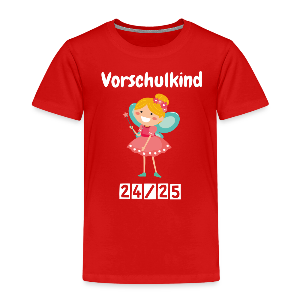 Kinder Premium T-Shirt - Vorschulkind Fee 24/25 - Rot