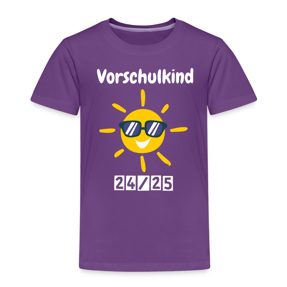 Kinder Premium T-Shirt - Vorschulkind Sonne 24/25 - Lila