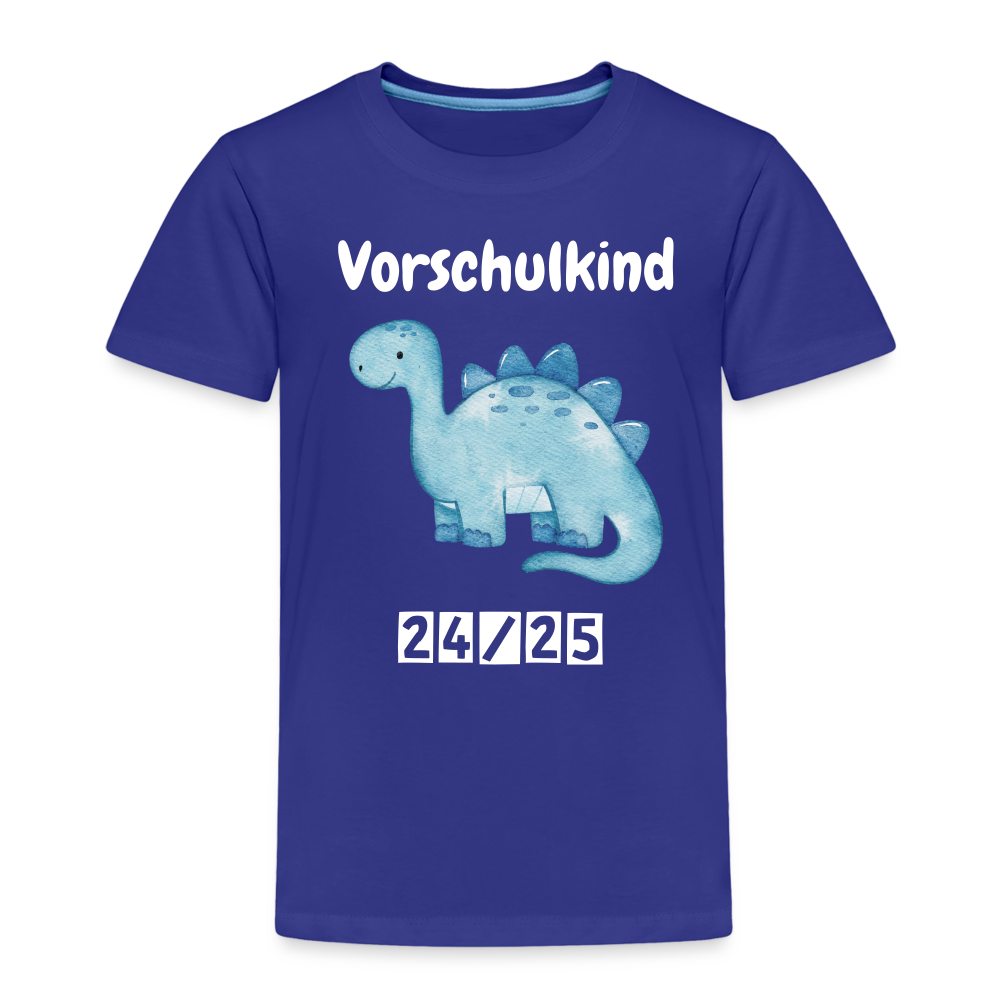 Kinder Premium T-Shirt - Vorschulkind Dino 24/25 - Königsblau