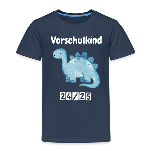 Kinder Premium T-Shirt - Vorschulkind Dino 24/25 - Navy