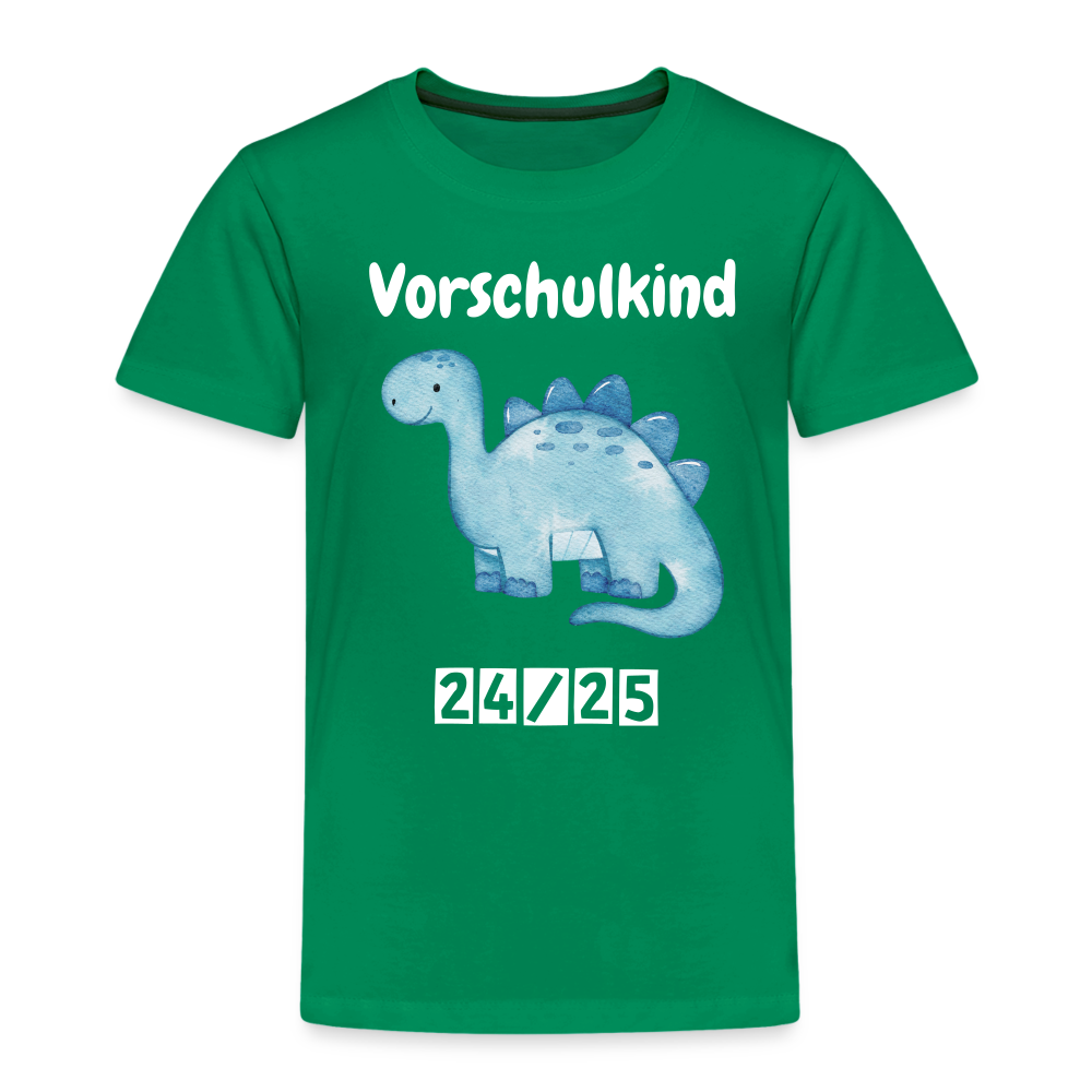 Kinder Premium T-Shirt - Vorschulkind Dino 24/25 - Kelly Green