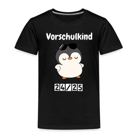 Kinder Premium T-Shirt - Vorschulkind Pinguin 24/25 - Schwarz