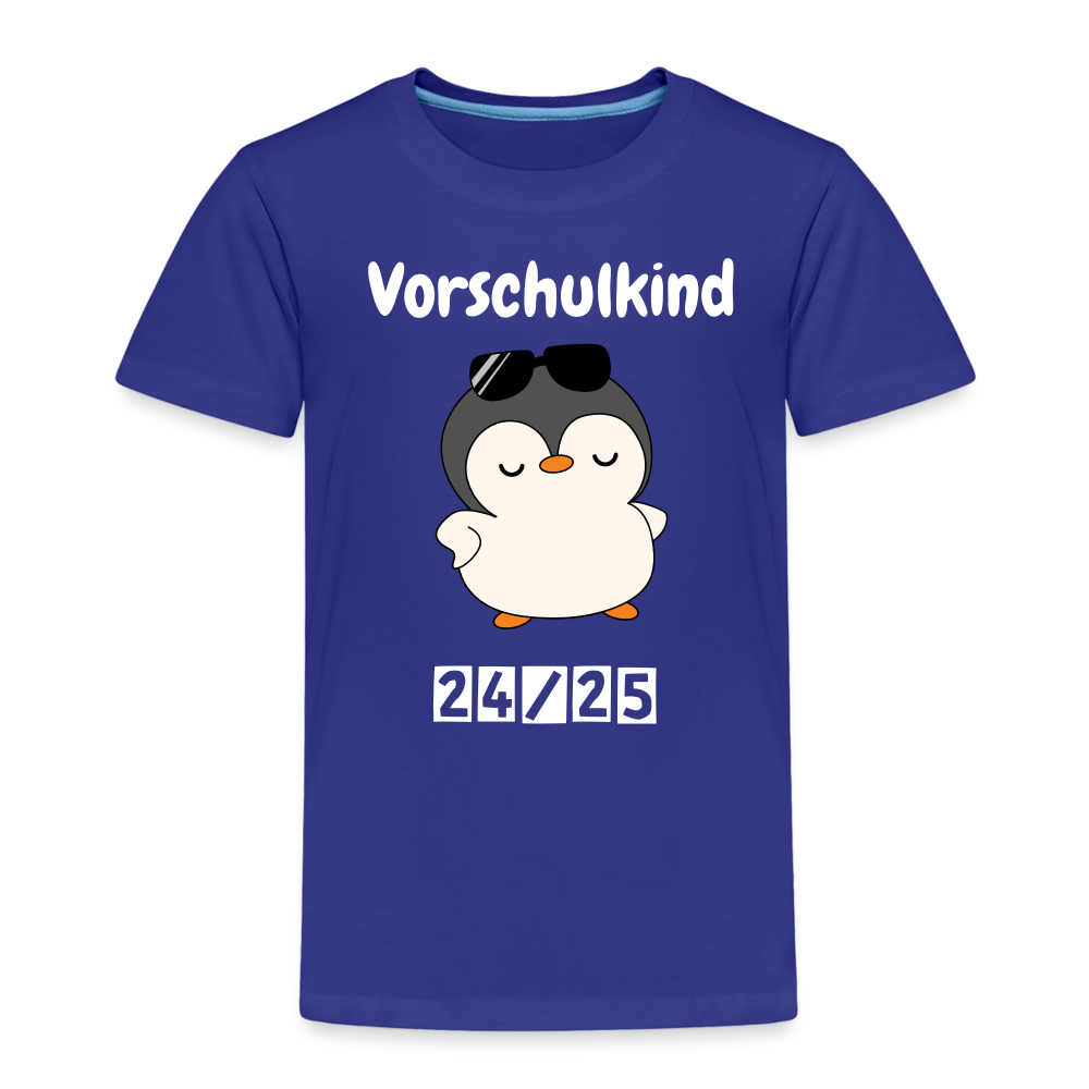 Kinder Premium T-Shirt - Vorschulkind Pinguin 24/25 - Königsblau