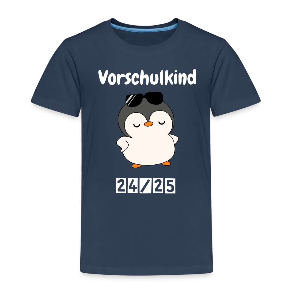 Kinder Premium T-Shirt - Vorschulkind Pinguin 24/25 - Navy