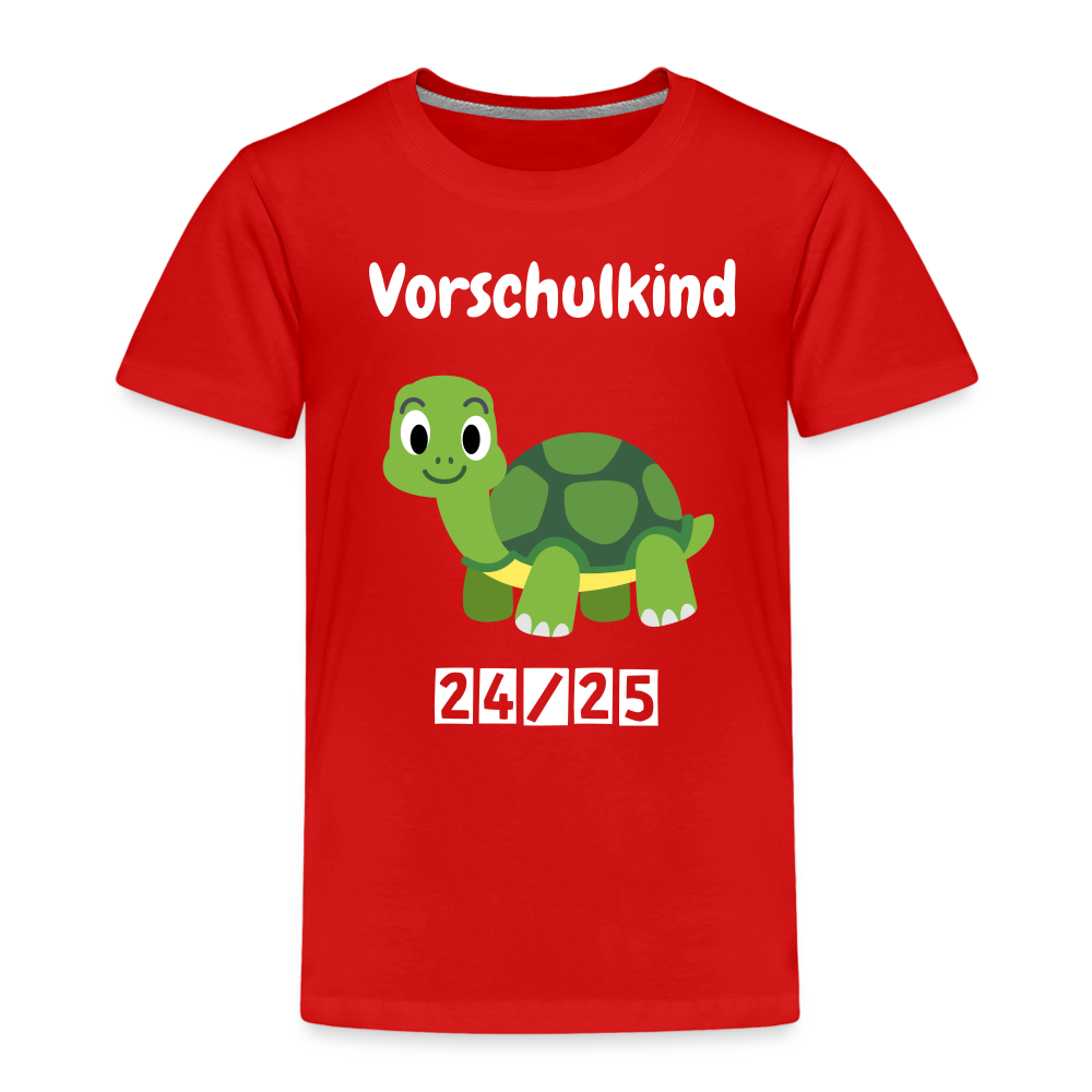 Kinder Premium T-Shirt - Vorschulkind Schildkröte 24/25 - Rot