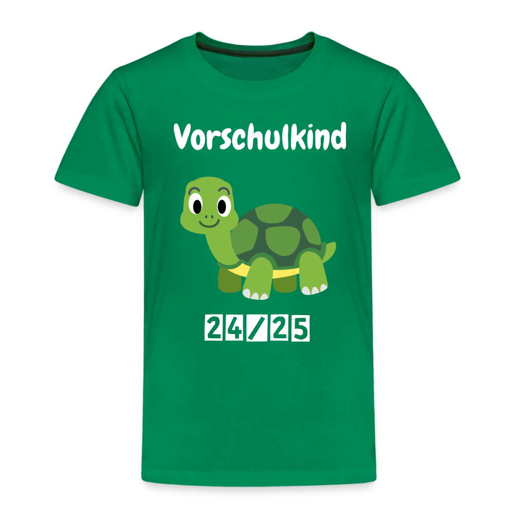 Kinder Premium T-Shirt - Vorschulkind Schildkröte 24/25 - Kelly Green