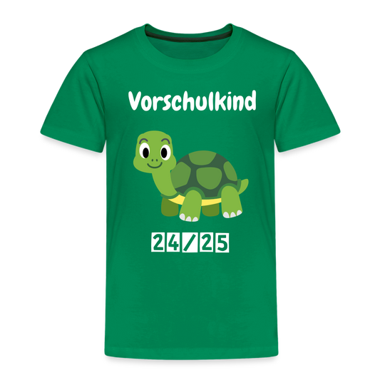 Kinder Premium T-Shirt - Vorschulkind Schildkröte 24/25 - Kelly Green