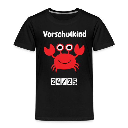 Kinder Premium T-Shirt - Vorschulkind Krabbe 24/25 - Schwarz