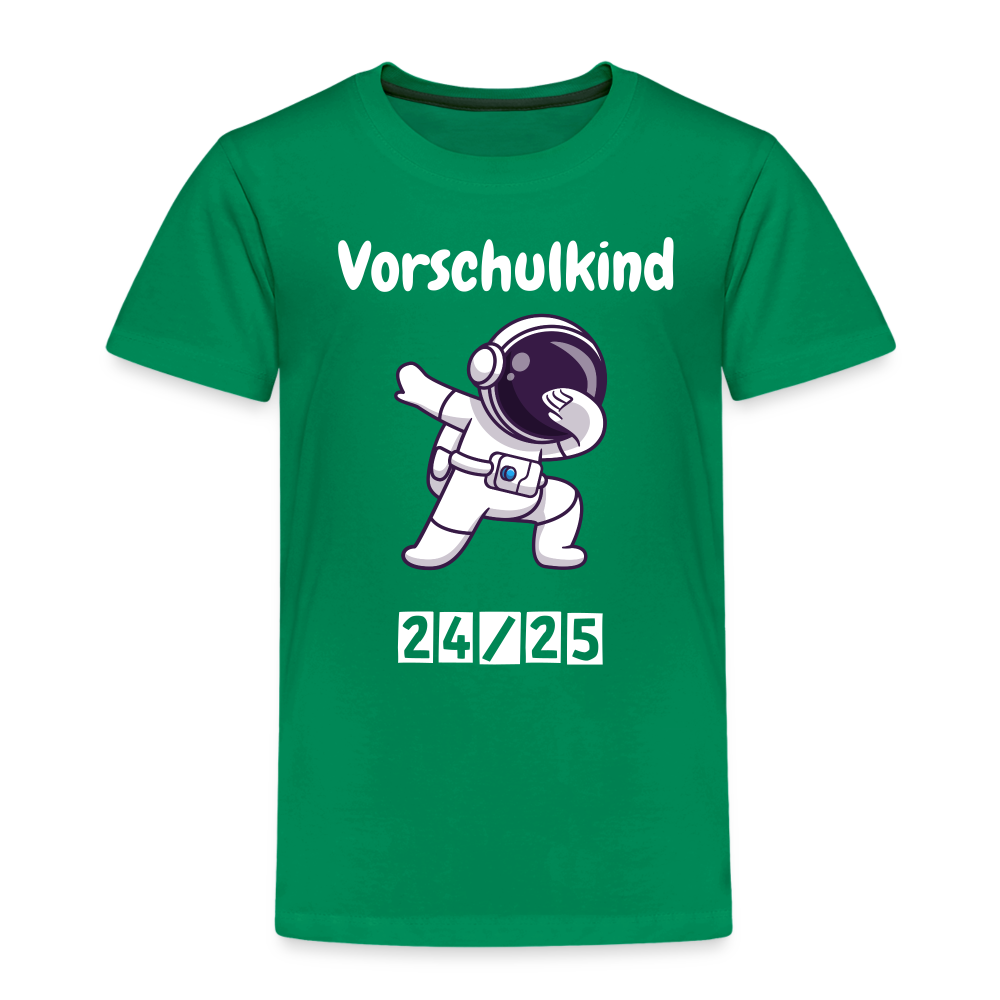 Kinder Premium T-Shirt - Vorschulkind Astronaut 24/25 - Kelly Green