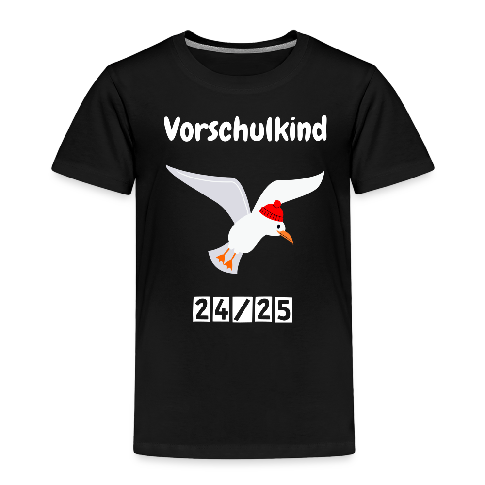 Kinder Premium T-Shirt - Vorschulkind Möwe rot 24/25 - Schwarz