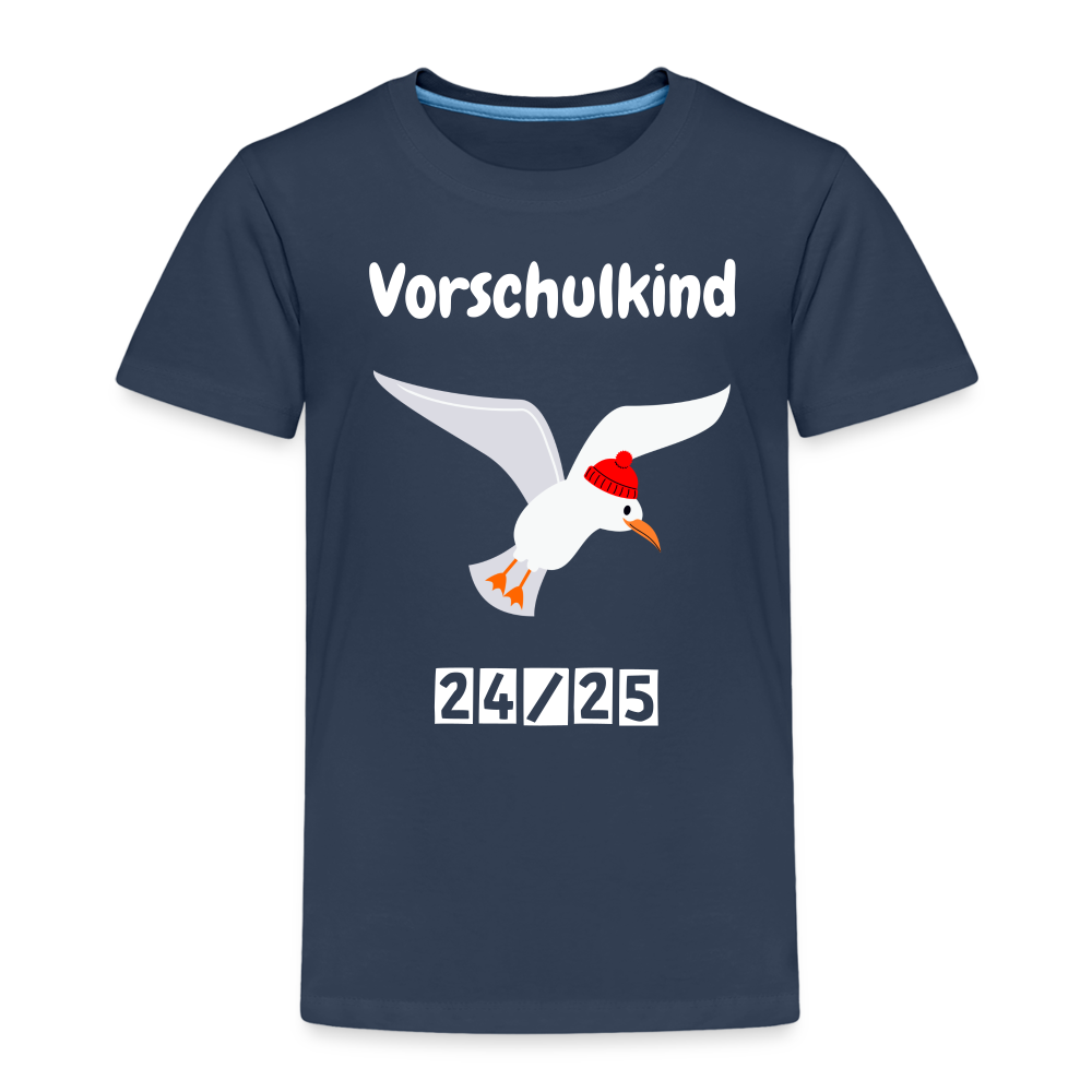 Kinder Premium T-Shirt - Vorschulkind Möwe rot 24/25 - Navy