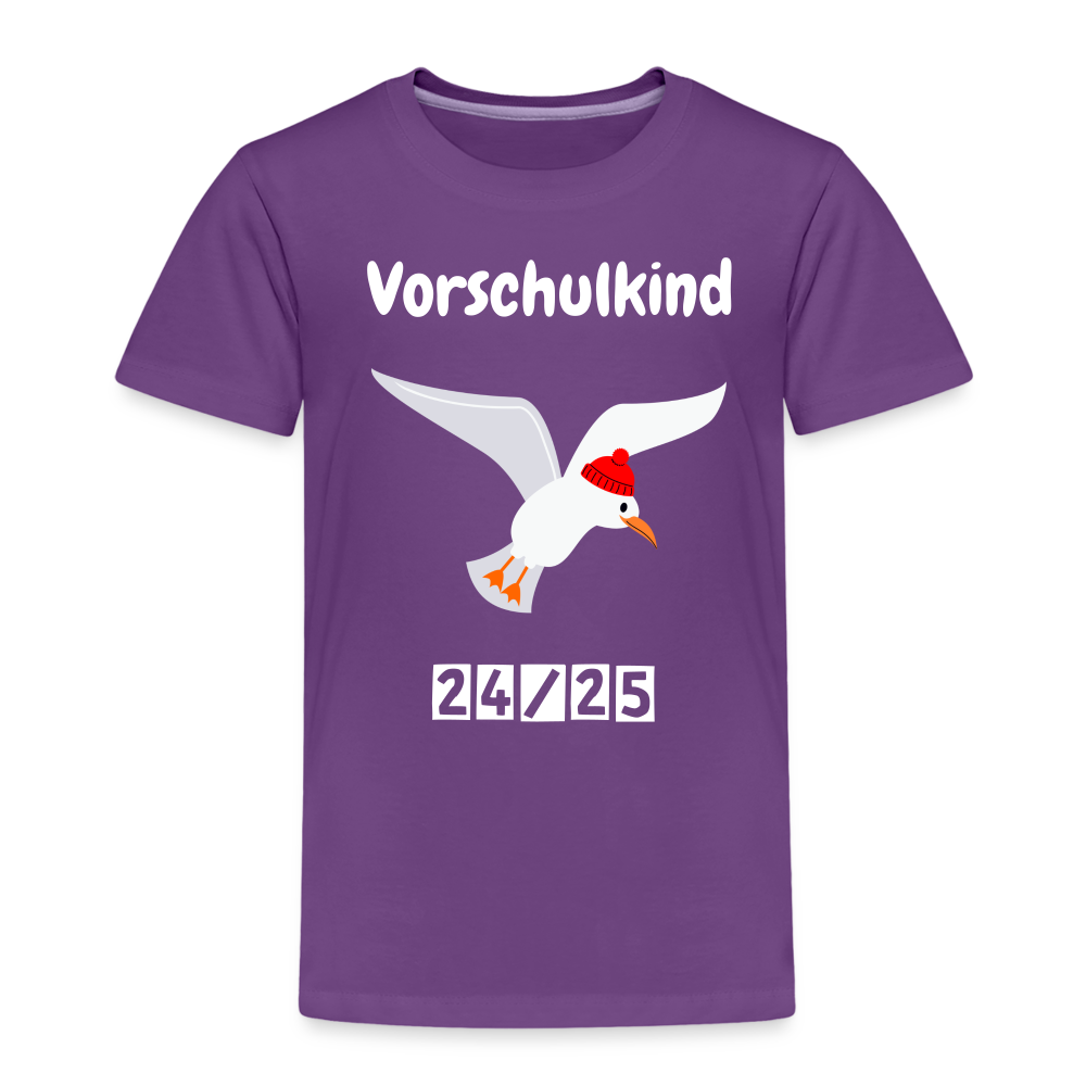 Kinder Premium T-Shirt - Vorschulkind Möwe rot 24/25 - Lila