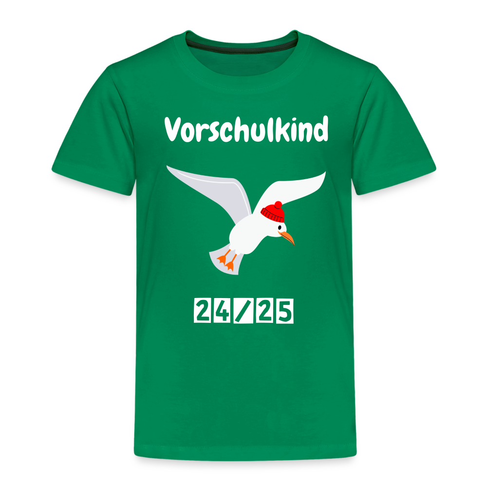 Kinder Premium T-Shirt - Vorschulkind Möwe rot 24/25 - Kelly Green