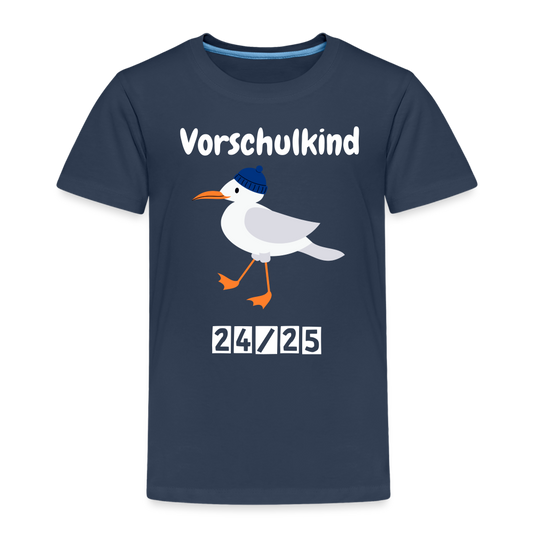 Kinder Premium T-Shirt - Vorschulkind Möwe blau 24/25 - Navy