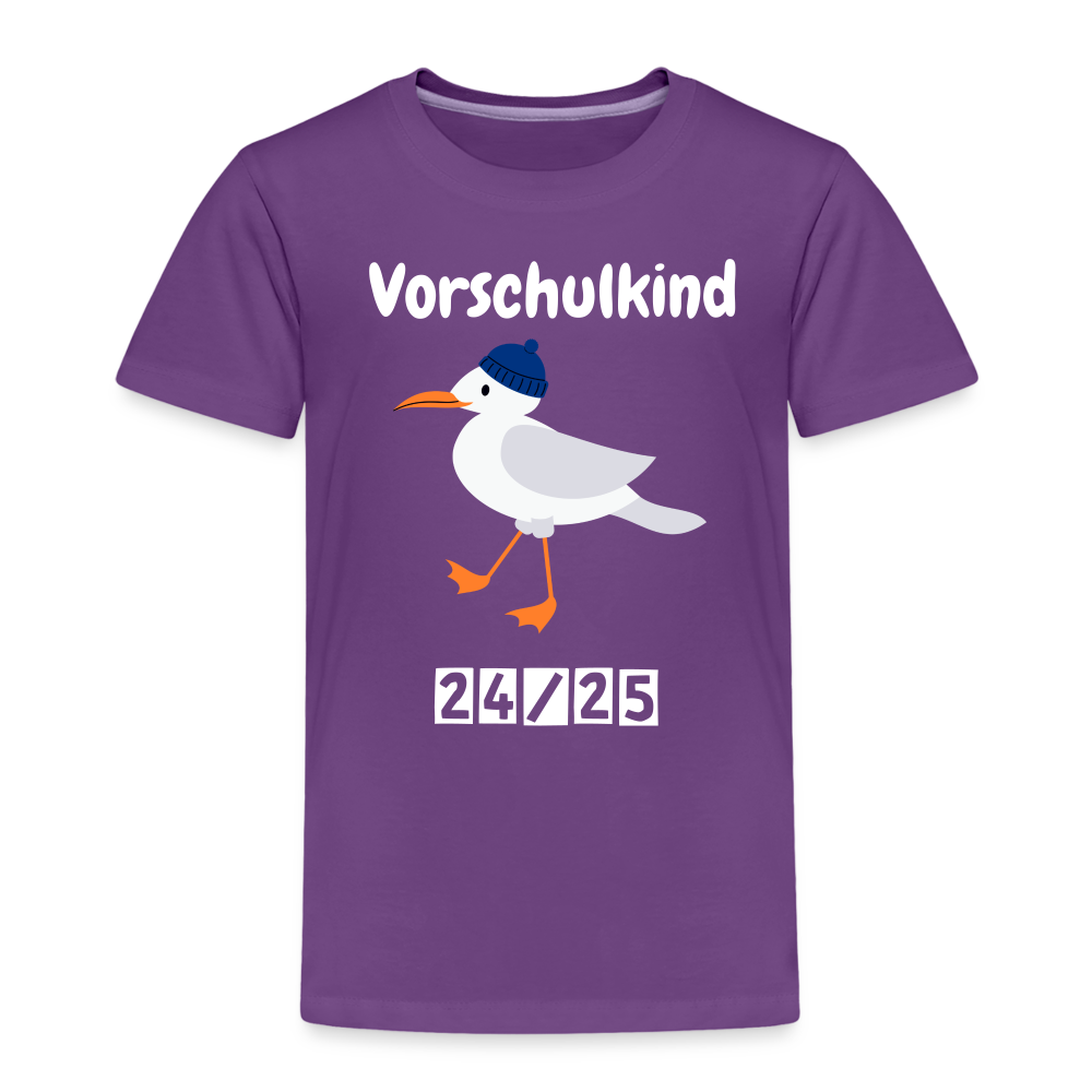 Kinder Premium T-Shirt - Vorschulkind Möwe blau 24/25 - Lila