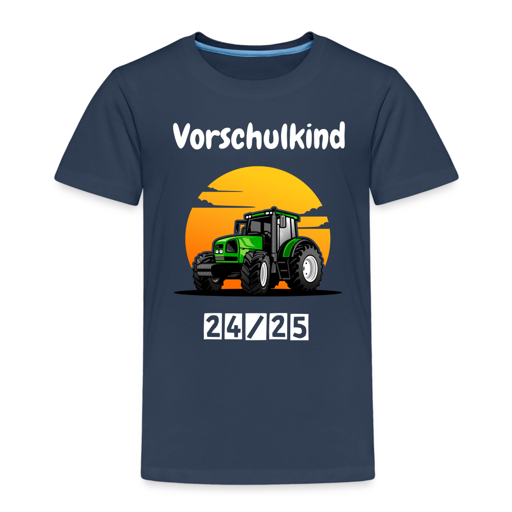 Kinder Premium T-Shirt - Vorschulkind Traktor 24/25 - Navy