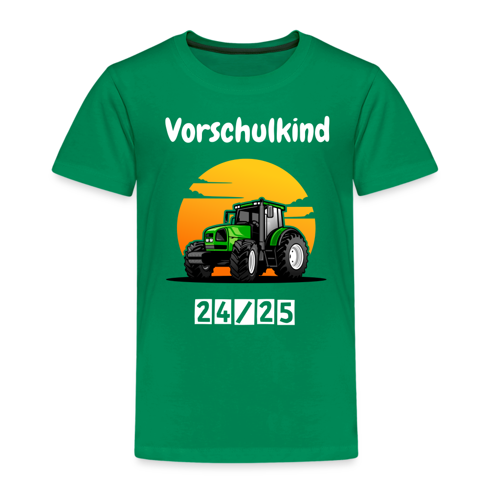 Kinder Premium T-Shirt - Vorschulkind Traktor 24/25 - Kelly Green