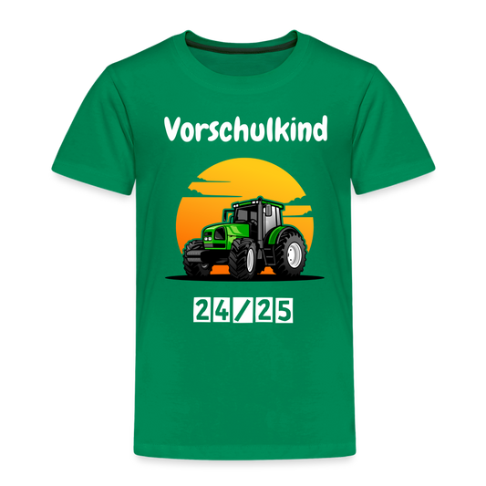 Kinder Premium T-Shirt - Vorschulkind Traktor 24/25 - Kelly Green