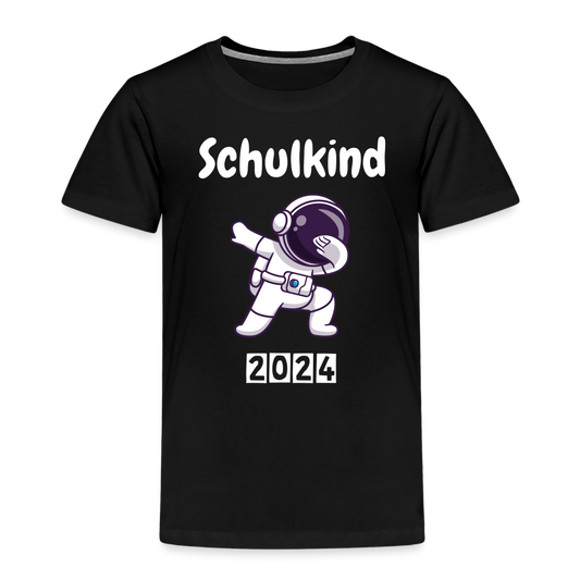 Kinder Premium T-Shirt - Schulkind Astronaut 2024 - Schwarz