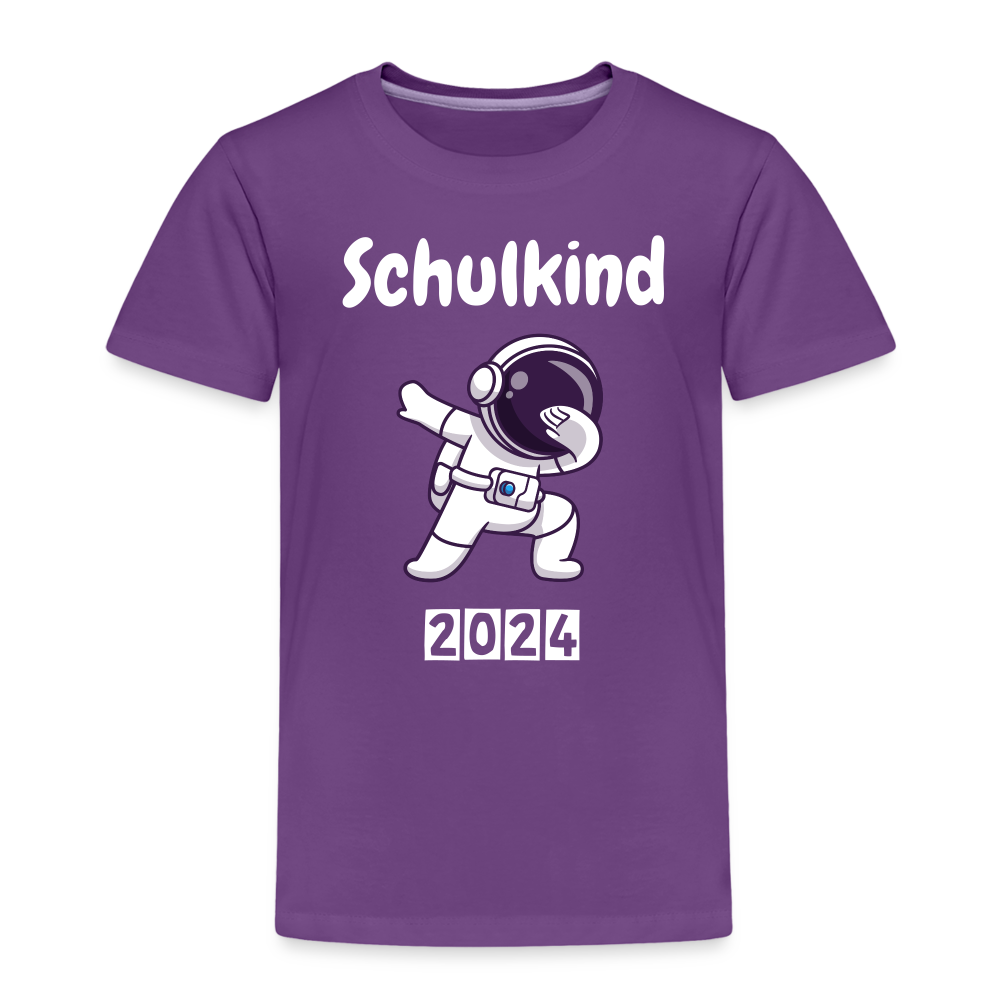 Kinder Premium T-Shirt - Schulkind Astronaut 2024 - Lila