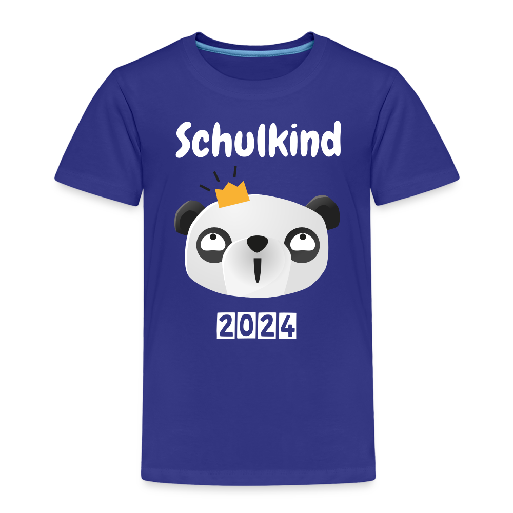 Kinder Premium T-Shirt - Schulkind Panda 2024 - Königsblau