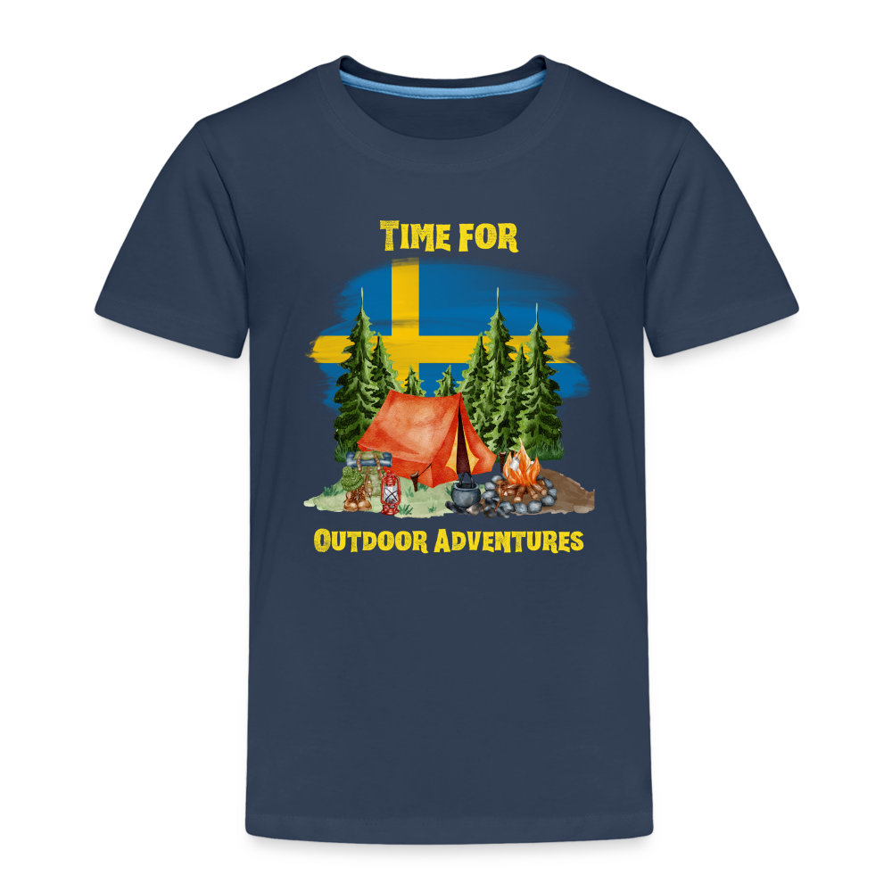 Kinder Premium T-Shirt - Outdoor Adventures Schweden - Navy