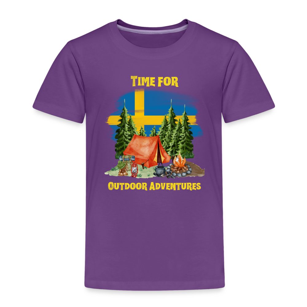 Kinder Premium T-Shirt - Outdoor Adventures Schweden - Lila