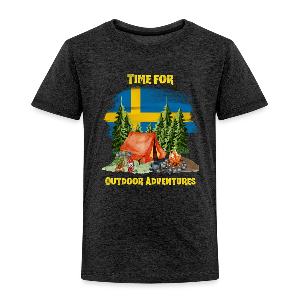 Kinder Premium T-Shirt - Outdoor Adventures Schweden - Anthrazit