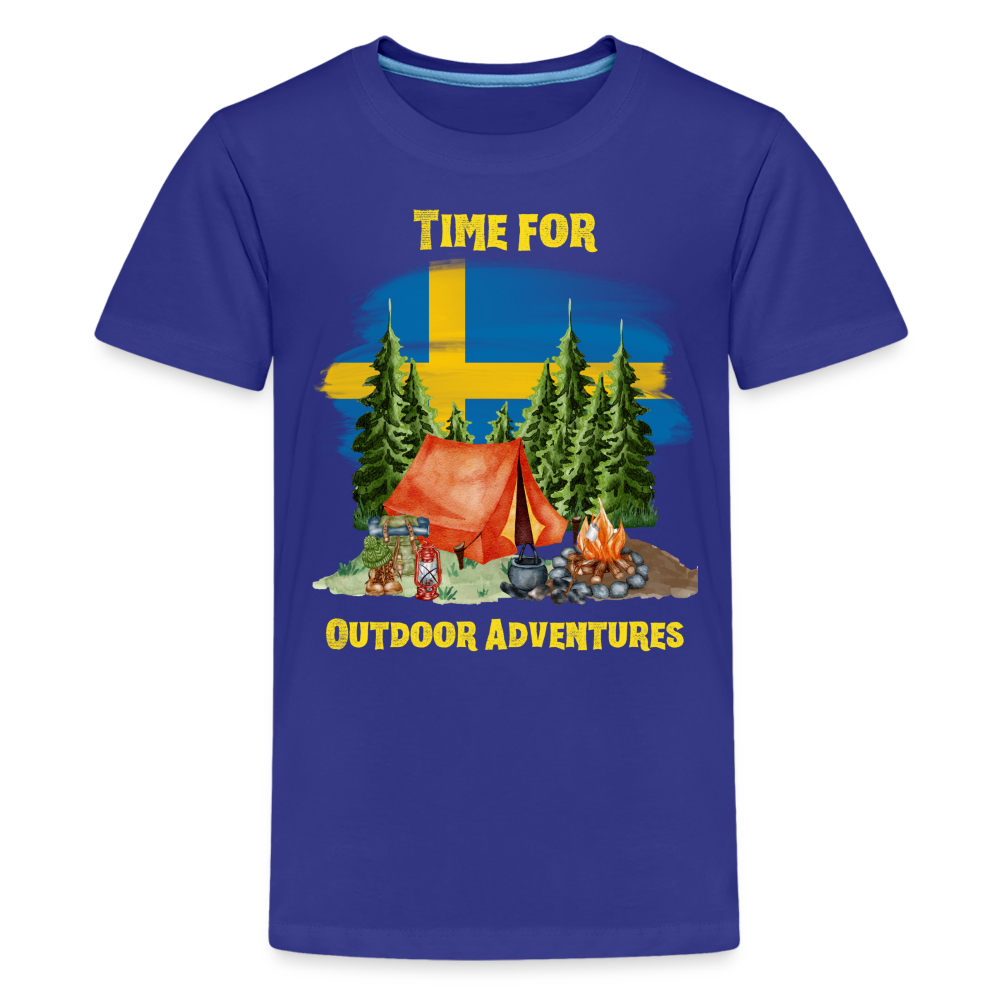 Teenager Premium T-Shirt - Outdoor Adventures Schweden - Königsblau