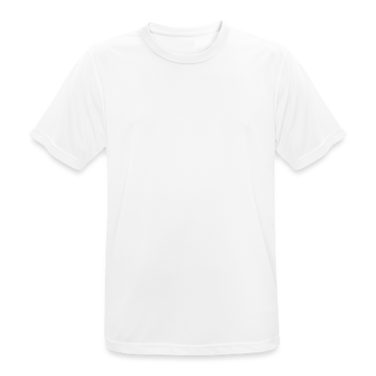 Männer T-Shirt atmungsaktiv - personalisiebar - weiß