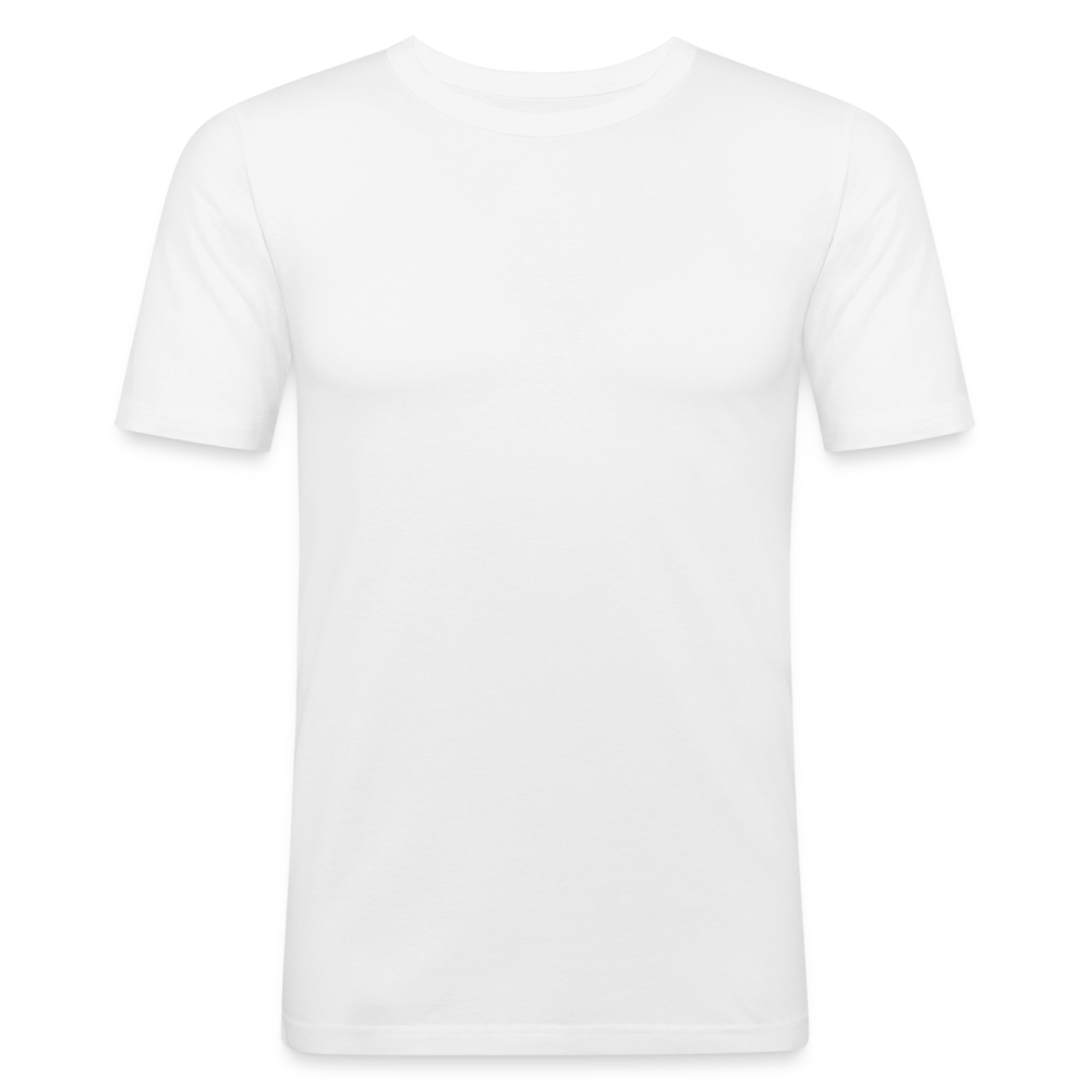 Männer Slim Fit T-Shirt - personalisierbar - weiß