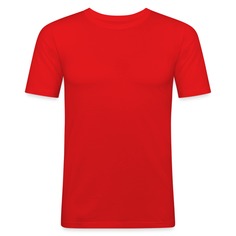 Männer Slim Fit T-Shirt - personalisierbar - Rot