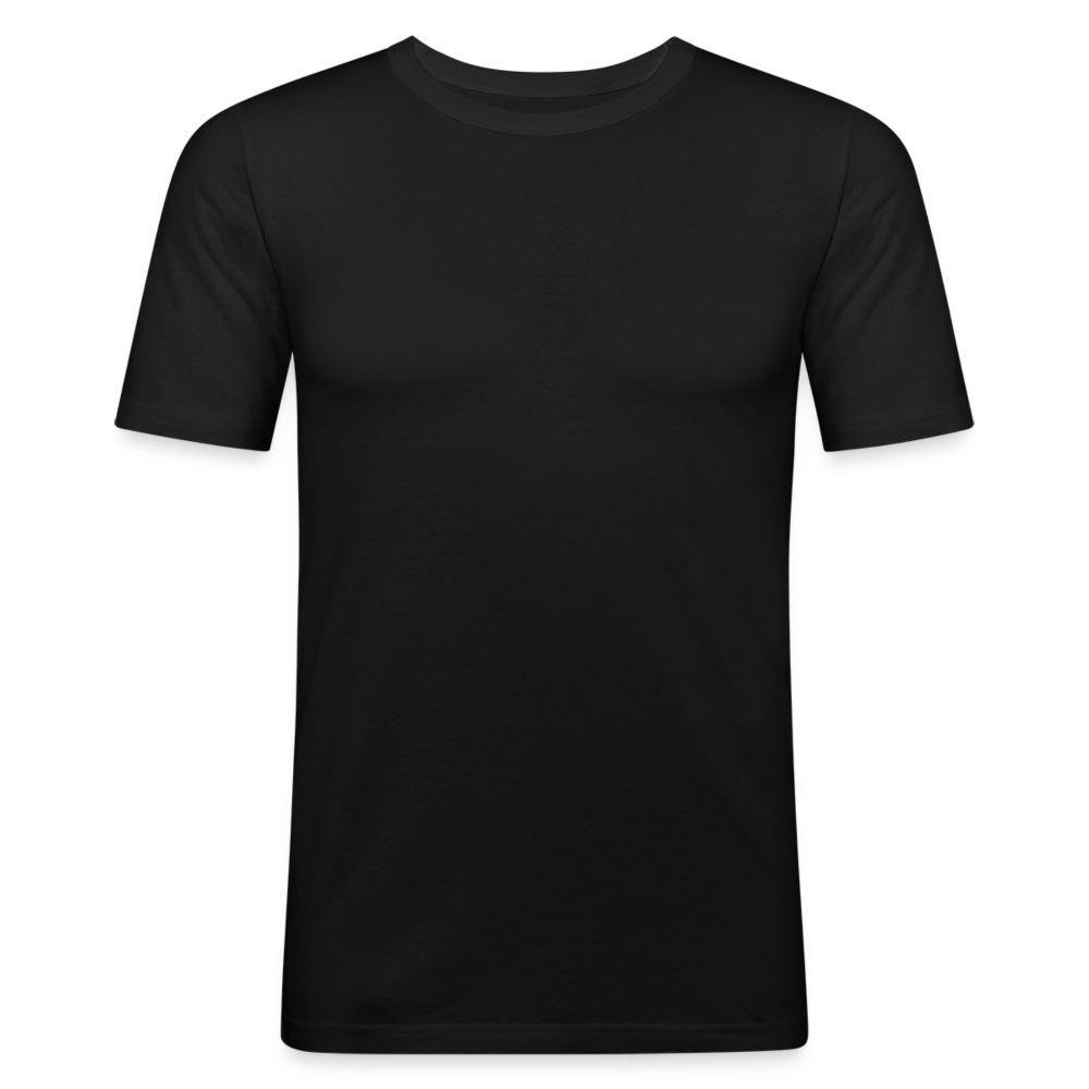 Männer Slim Fit T-Shirt - personalisierbar - Schwarz