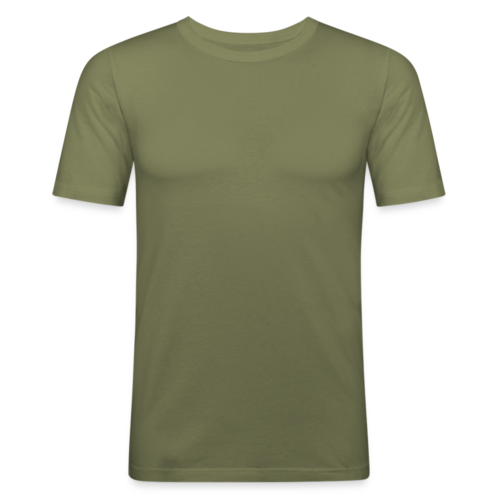 Männer Slim Fit T-Shirt - personalisierbar - khaki Grün