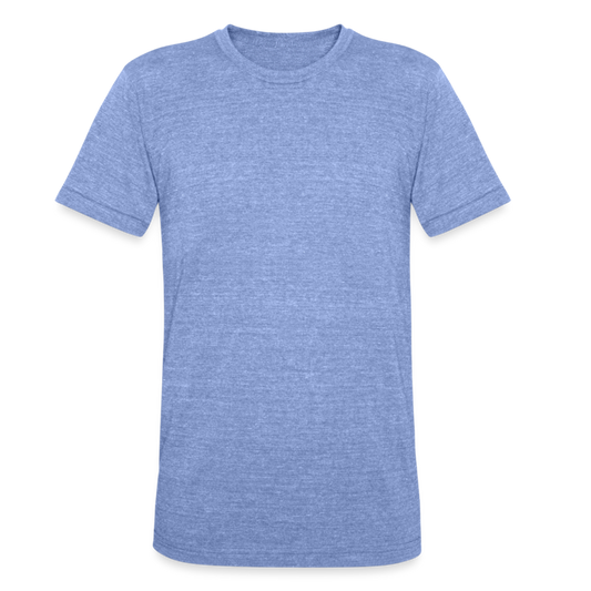 Unisex Tri-Blend T-Shirt von Bella + Canvas - personalisierbar - Blau meliert