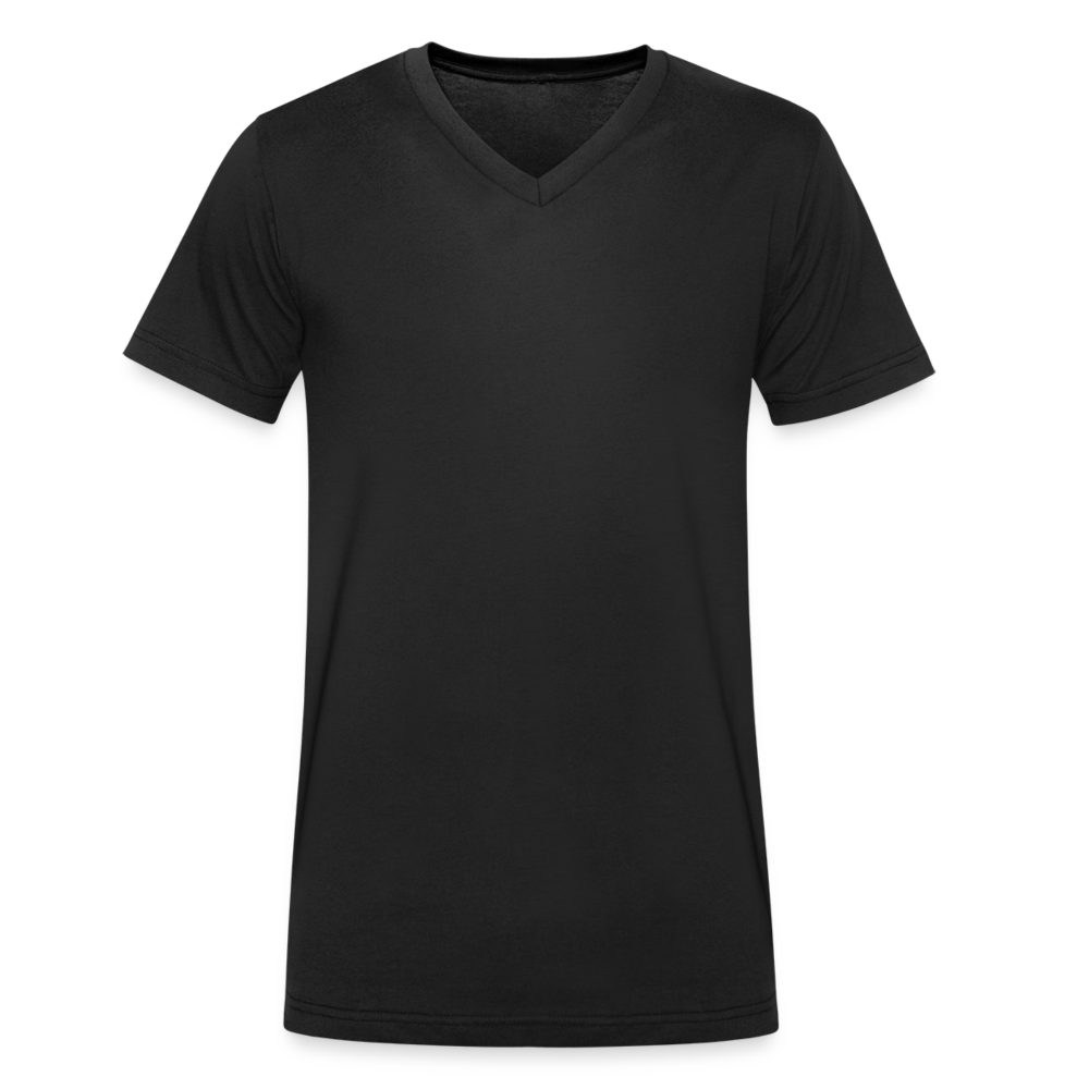 Männer Bio-T-Shirt mit V-Ausschnitt von Stanley & Stella - personalisierbar - Schwarz